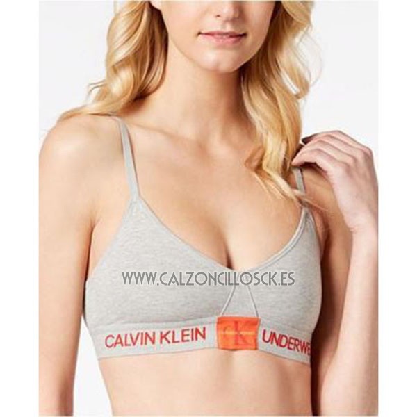 Conjunto Sujetador y Slip Calvin Klein Mujer Gris